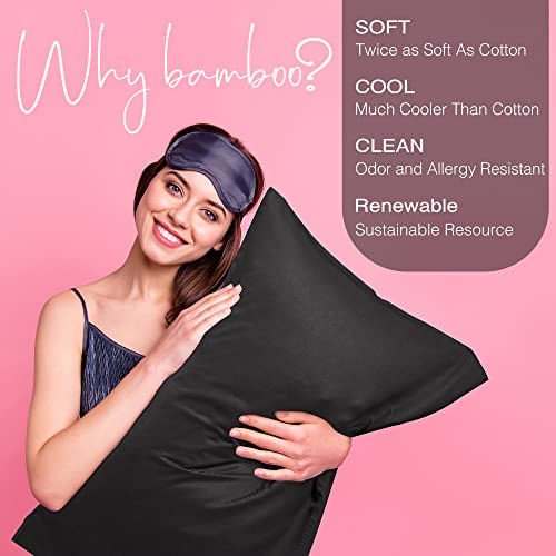 BEDELITE Cooling Pillow Cases Standard Size Set of 2, 100 Bamboo