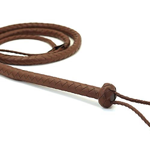 SCARLET KITTEN Cowboy Whip Cat Woman Long Whips Costumes Supplies for Halloween Costume Accessories 5.3ft/1.6m, Brown