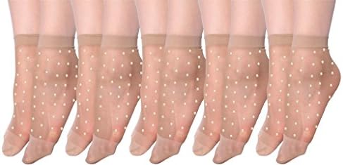 Stylefolio Women's Ultra Thin Transparent Socks (Beige, Free Size) - Pack of 5