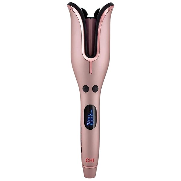 CHI SPIN N CURL, CURLING IRON FOR HEALTHY & SHINY EFFORTLESS CURLS & WAVES, PROVIDES PRESET TEMPERATURE SETTINGS FOR EACH HAIR TEXTURE, ROSE GOLD