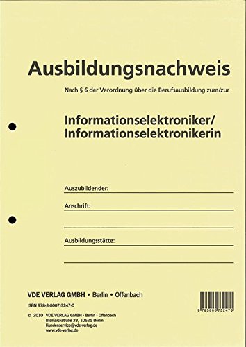 Ausbildungsnachweis: Nach § 6 der Verordnung über die Berufsausbildung ...
