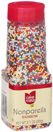 Cake MateDecorating Decors - Nonpareils - Rainbow - 2.1 oz - Case of 6