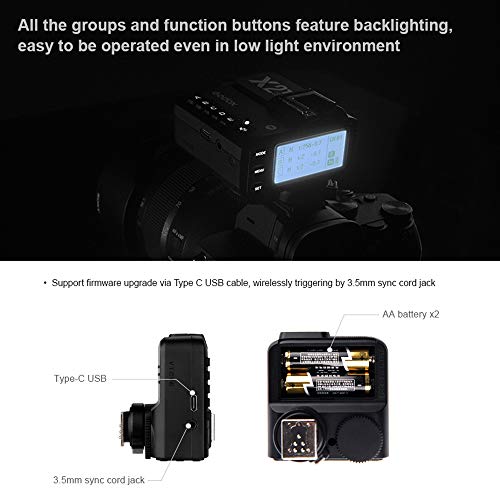 Trigger Flash Godox XproS Per Sony | Wireless TTL | Compatibile A7, A9, A6000 | Display LCD | USB-C - Foto 7