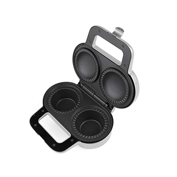 Giles-Posner-EK4082G-Non-Stick-Deep-Fill-Pie-Maker-900-W-Bake-Authentic-British-Pies-Easy-to-Clean-Lock-Latch-Design-Silver Giles & Posner EK4082G Double Deep-Fill Non-Stick Pie Maker, Electric XL Twin Pie Machine, Makes Pies 9cm in Diameter…