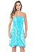 Riviera Sun 21612-TW-XL Strapless Tube Short Dress/Summer Dresses Turquoise/White
