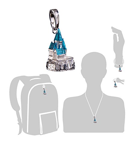 Lumos Harry Potter Charm # 3 - Hogwarts Castle (Silver Plated)