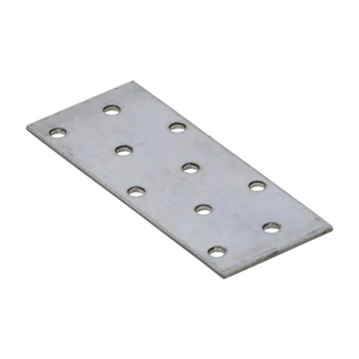 100mm x 40mm Galvanised Perforated Flat Plate Connector Joining Plates Metal Brace Brackets for Wood 2mm Thick Steel PP2 (Pack of 10) L03-06ABC