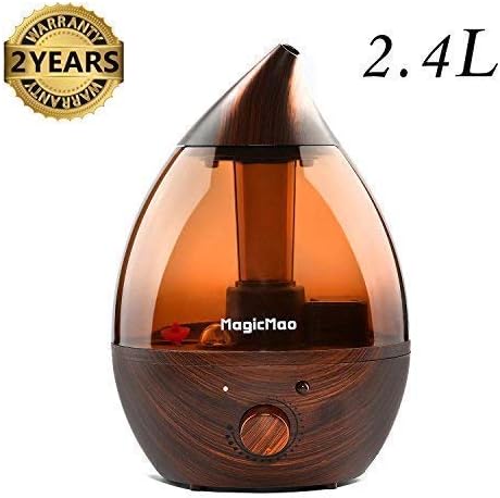 Magicmao Design Humidifier Cool Mist Ultrasonic Humidifier 2400ml Zero noise Operation Automatic Safety System Humidifiers for Home Yoga Office Bedroom