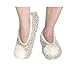 Snoozies Womens Nubby Knit Ballerina Comfort Sole Slippers