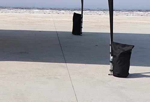 Kronenburg Pavillon Gewichte 4er Set in Schwarz – mit Sand, Splitt, Kies etc. befüllbar – Füllvolumen pro Stück ca. 13 kg - zusätzliche Standsicherung für Gartenzelt – Bild 5