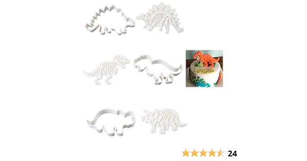 Juego de cortadores de galletas de dinosaurio con ...