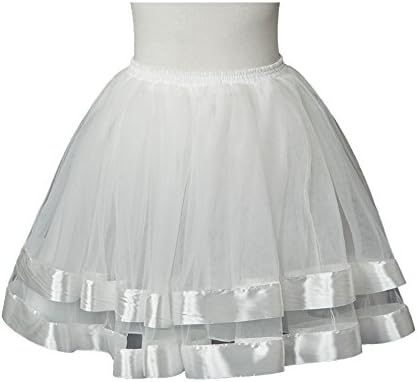 Dresstail Women's Hoopless Short Petticoat Underskirt Slip Crinolines Tutu Skirt