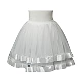 Dresstail Women's Hoopless Short Petticoat Underskirt Slip Crinolines Tutu Skirt