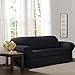 MAYTEX Collin Stretch 2 Piece Sofa Furniture Cover Slipcover, Black