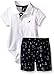 Nautica Baby Short Sleeve Polo Core Bodysuit Set, White, 0-3 Months