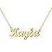 Romantic Gift Personalized Custom With Any Name Choker Necklace Stainless Steel with 18K Gold Plated Handwriting Signature Customized Nameplate Necklace (Gold Color)