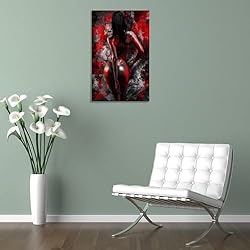 Sexy Nude Women Poster Graffiti Black And Red Sexy