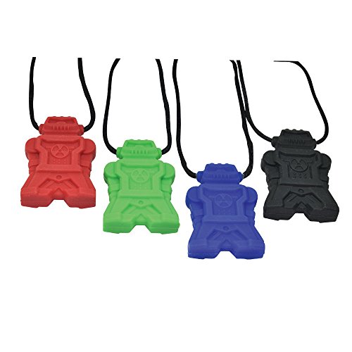 chubuddy Robot Chewy Robotz - Red, Non-Toxic