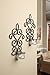 Hosley Set of 2 Iron Wall Art Tealight Candle Sconces Plaque 10.6 Inches High Ideal Gift for Wedding Bridal Party Reiki Spa and Aromatherapy Candle Gardens O3