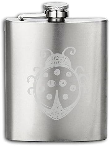 Stainless Steel Hip Flask 6/7/8 OZ (No Funnel) Cute Ladybug Printed