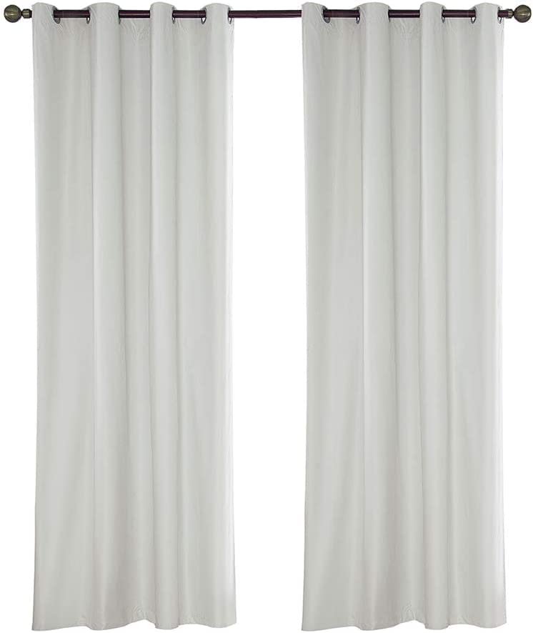 ele ELEOPTION Outdoor Curtain Waterproof Outdoor Curtain with Grommet for Front Porch, Pergola, Cabana, Covered Patio, Gazebo, Dock, and Beach Home (137 x 244cm, White)