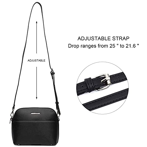 Crossbody Bags for Women, Vegan Leather Dome Crossbody Purse with