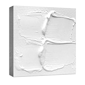 Canvas Wall Art Black and White Abstract Oil Painting Feature Painting Artwork for Home Prints Framed - 12x12 inches