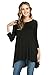 Frumos Womens Tunic Tops for Leggings Round Neck Top Black 2X-Large