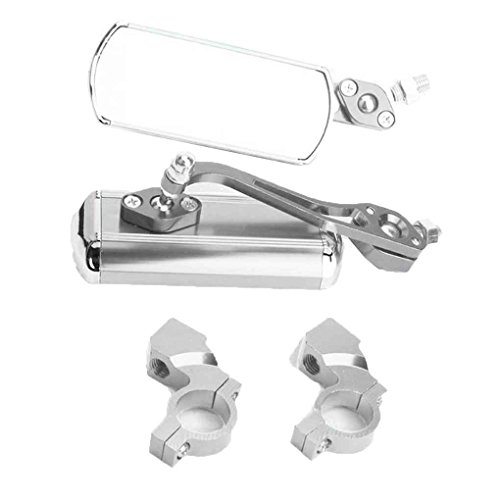 Egal 1 Pair Bicycle Rearview Mirror Aluminum Alloy Mountain Bike Motorcycle Rotate Reflective Handlebar Rear View Mirror white