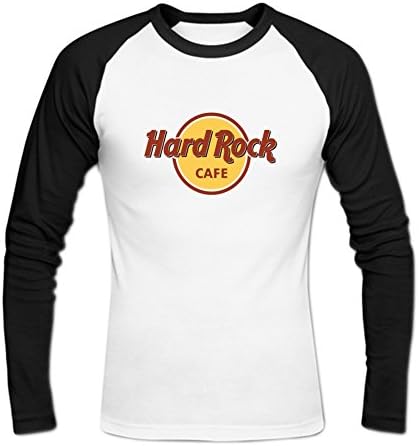 Alemonade Hard Rock Cafe Men's Long Sleeve Baseball T Shirt S White