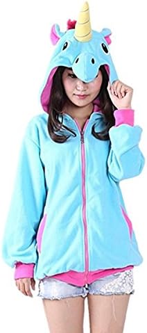 Halloween Animal Cosplay Costume Unicorn Hoodie Adult Hoody Sweatshirts Jacket
