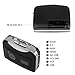 GEEKLIN 9K-A0ZU-FXIF Livepow Cassette to MP3 Converter USB Cassette Converter Cassette Player with Earphone, Portable Cassette Converter Convert Tapes to Digital Version (Black), Size, Black2
