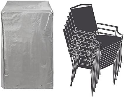 COVERKING CLUB 26" L x 34" D x 46" H Patio Stackable Chairs Cover Patio Chair Covers Waterproof Durable, Grey
