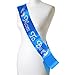 Mom to be Sash - Soft, Blue Satin with Silver Glitter - Baby Shower Sash for Mom - Baby Boy or Twins - Neutral - Best Baby Shower Gift or Baby Shower Decorations