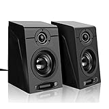 USB Powered Computer Speakers, Wired Stereo Desktop Bookshelf laptop Speakers with Volume Control Ideal for Notebook, Laptop, PC, Desktop Tablet