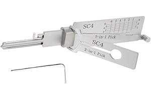 Automotive Hook Pick Tool Set – Precision Seal Puller & Remover SC4, Heat-Treated Carbon Steel 2-in-1 Hook Pick Tool, Profess