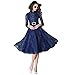 Zaful 2017 Fashion Women New Spring Summer Printing Sexy Full Circle Long Sleeve Figuring Elegant Lace Dress with Belt