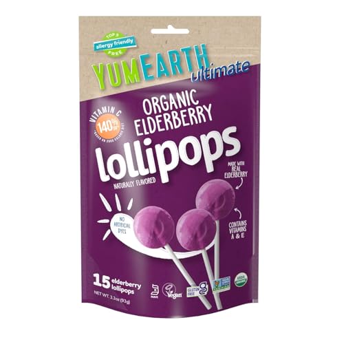 YumEarth Organic Elderberry Pops Allergy Friendly
