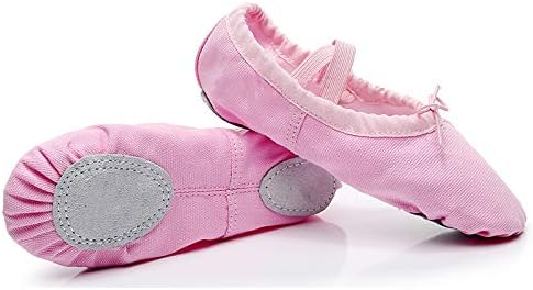 Amazon Ileuu バレエシューズ バレエ用品 バレエ靴 キャンバス製 トウシューズ 布製 スプリットソール エレクトーンにも 子供 大人 初心者 練習用 Ileuu バレエ