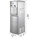 VBENLEM Water Cooler Dispenser with Ice Maker Hot and Cold Top Loading 3 to 5 Gallon Bottle for Home Office Use, 2 In 1, Silver