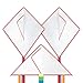 Mint's Colorful Life Design Your Own Kites Kits for Kids Kite Game Party Favor Pack, DIY Blank White Kite Set to Decorate,Painting and Coloring Their Own Creation (2 Diamond&1 Delta)