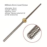 Drillpro 400mm 8mm Lead Screw ACME Lead Screw and Nut for 3D Printer Z Axis