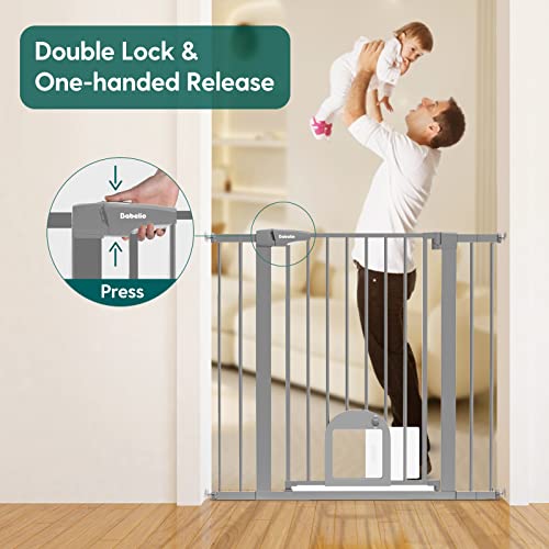 Babelio 36" Tall Upgraded Baby Gate with Cat Door, 2943" Auto Close