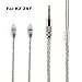 KZ ZS3 ZS5 0.75mm 2 pin Upgrade Silver Plate Replacement Earphones Cable for KZ Earphones (ZST Silver Cable)