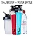 Hydra Cup - 30oz Dual Threat Shaker Bottle, Shaker Cup + Water Bottle, Leak Proof, Awesome Colors, Save Time & Be Prepared (Pack of 1, Shark Blue)