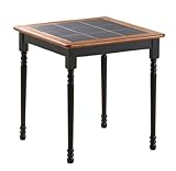 Boraam 70005 Square Tile Top Table, 30-Inch, Black/Cherry