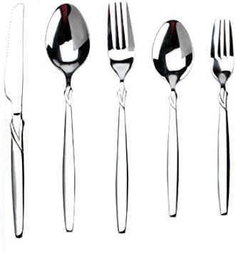 Besli 40 Pieces Premium Stainless Steel Flatware Set Silverwae Set,Mirror Polished,Service for 8,includes 8 Salad Forks,8 Dinner Forks,8 Tea Spoons,8 Dinner Spoons,8 Knives, Dishwasher Safe