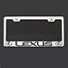 Black Lettering Laser Engraved Mirror Polish Stainless Steel Lexus License Plate Frame Holder Front Or Rear Bracket Steel Chrome Screw Cap