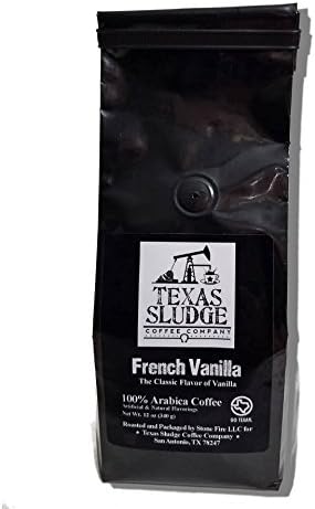 Texas Sludge Coffee - French Vanilla Medium-Dark Roast Flavored 100% Premium Arabica Beans - 12 Oz.