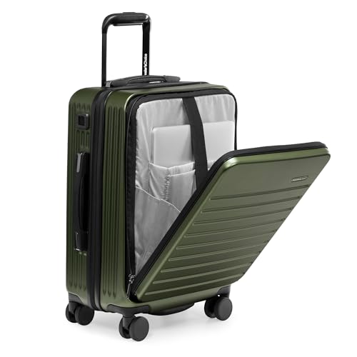 Traveler's Choice Mykel Dual Opening Polycarbonate Hardside Suitcase with Sleev…